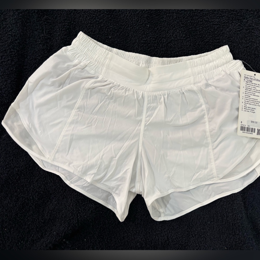 BNWT: Hotty Hot LR Short 4” Lined - White